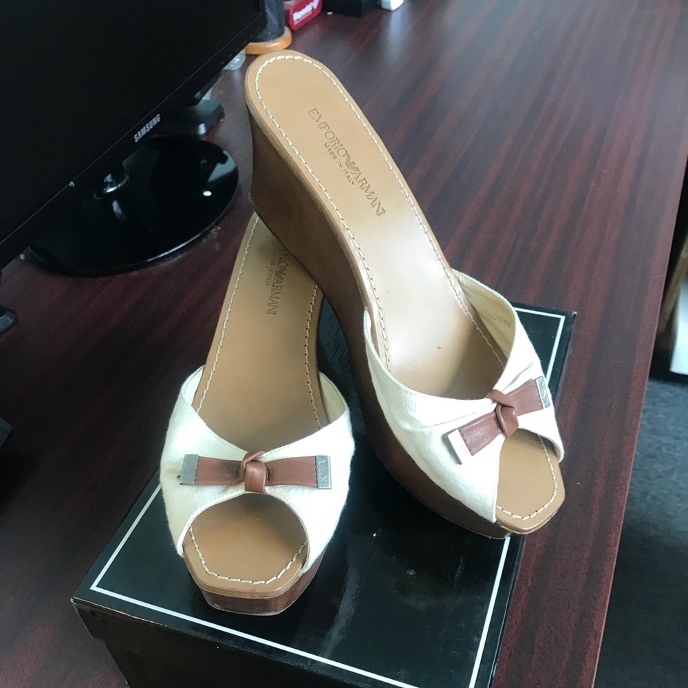 Emporium Armani Platforms Size 10 White